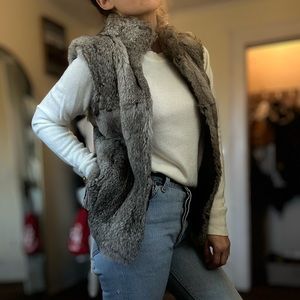 Rabbit fur vest